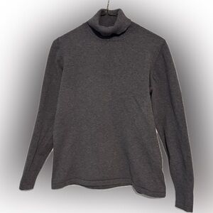 3/$15 Reitmans Vintage Dark Grey Melange Turtleneck 77%Cotton 23% Nylon  L